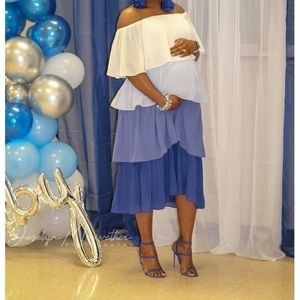 Ruffle Off-the-shoulder MIDI